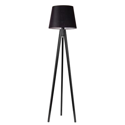 Lampa podłogowa wenge + stożek czarny