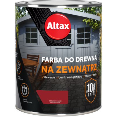 Farba do drewna na zewnątrz ALTAX 750 ml czerwony