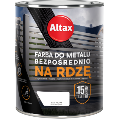Farba do metalu ALTAX 750 ml biały półmat