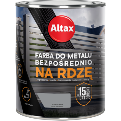 Farba do metalu ALTAX 750 ml szary połysk