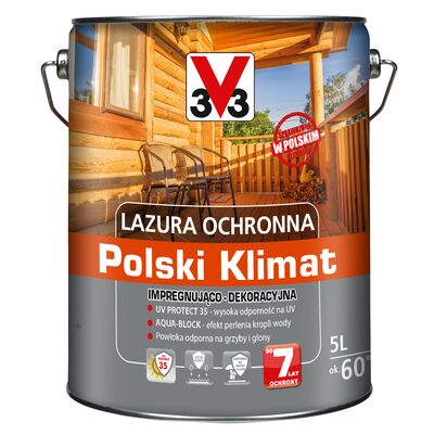 Lazura ochronna Polski Klimat impregnująco-dekoracyjna 5 l ciemny dąb