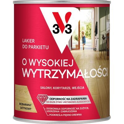 Lakier do parkietu jednoskładnikowy połysk 0,75 l bezbarwny