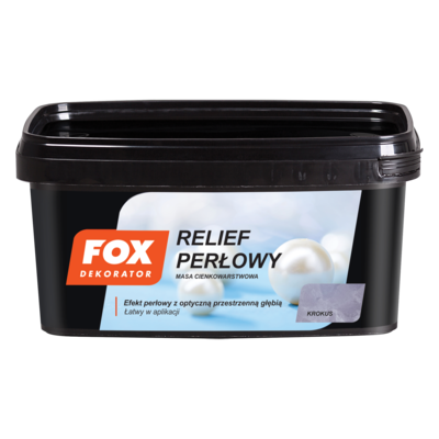 Masa cienkowarstwowa RELIEF PERŁOWY KROKUS 1 kg FOX