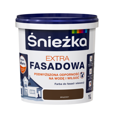 Farba fasadowa Extra brązowy 1 l Śnieżka