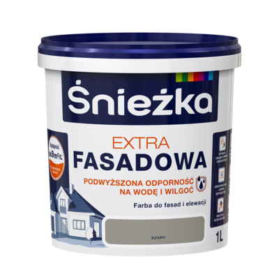 Farba fasadowa Extra szary 1 l Śnieżka