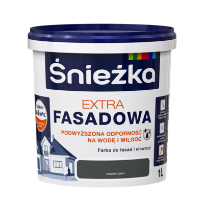 Farba fasadowa Extra grafitowy 1 l Śnieżka