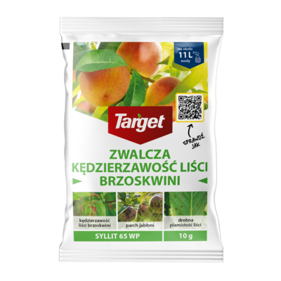 Preparat grzybobójczy Syllit 65WP zwalczający kędzierzawość liści brzoskwini 10 g Target