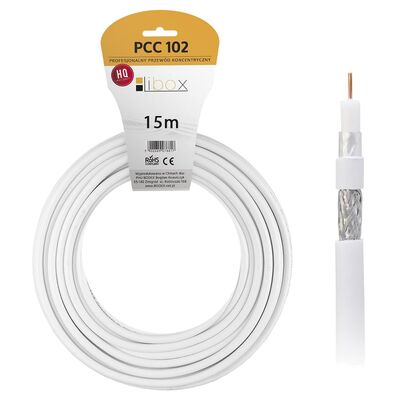 Kabel koncentryczny RG6U 15 m LIBOX PCC102-15