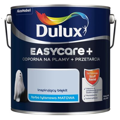 Farba tytanowa Dulux EasyCare+ Plamy+Przetarcia Inspirujący Błękit 2,5 l