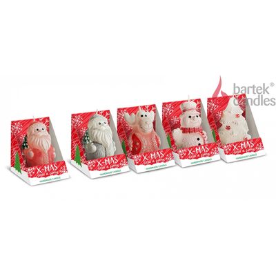 Świeca Xmas figurki 55 g różne wzory