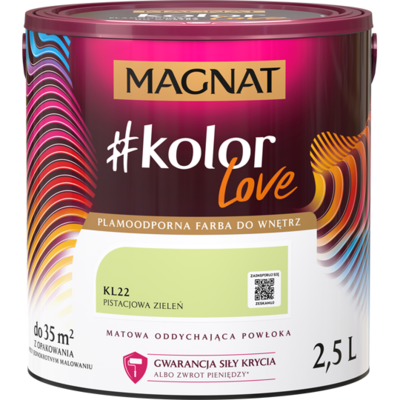 Farba #Kolor Love KL22 pistacjowa zieleń 2,5 l Magnat