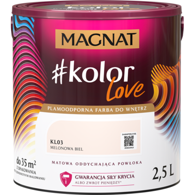 Farba #Kolor Love KL03 melonowa biel 2,5 l Magnat