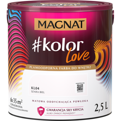 Farba #Kolor Love KL04 szara biel 2,5 l Magnat