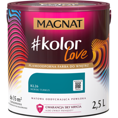 Farba #Kolor Love KL26 morski turkus 2,5 l Magnat