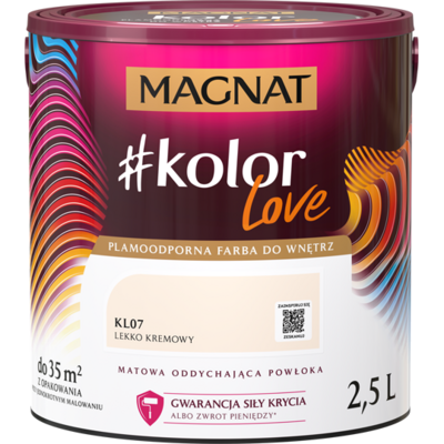 Farba #Kolor Love KL07 lekko kremowy 2,5 l Magnat