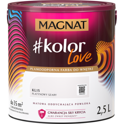 Farba #Kolor Love KL15 platynowy szary 2,5 l Magnat