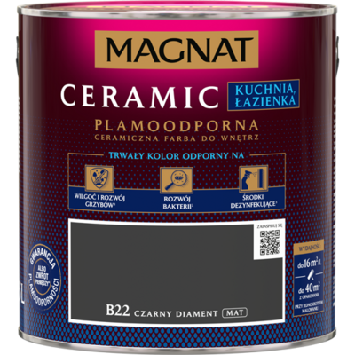 Farba ceramiczna MAGNAT KitchenBathroom czarny diament B22 2,5 l