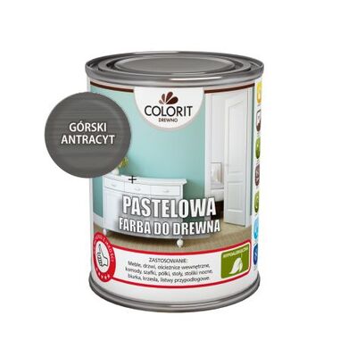 Pastelowa farba do drewna Górski Antracyt 0,75 l COLORIT DREWNO