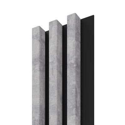Panel ścienny Stegu Linea Slim 3 lamele betonowe na czarnym panelu