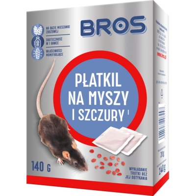 Płatkil na myszy i szczury 140 g Bros