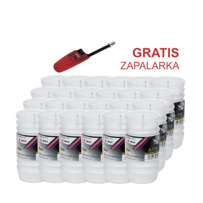 Zestaw 24 wkładów parafinowych - 2 dni biały + zapalarka GRATIS