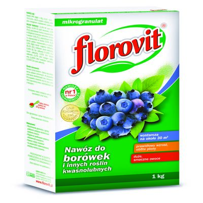 Nawóz do borówek i innych kwaśnolubnych roślin karton 1 kg Florovit