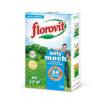 Nawóz Interwencyjny nawóz do trawników antymech karton 1 kg Florovit