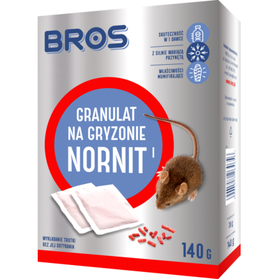 Nornit - granulat na nornice i norniki 140 g Bros