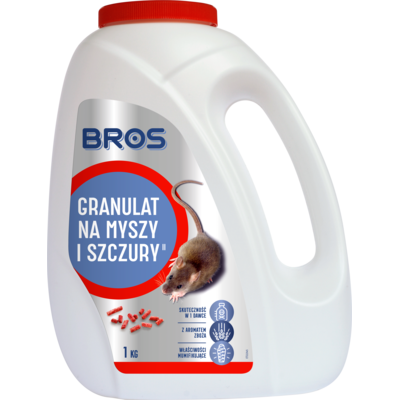 Granulat na myszy i szczury profesjonalny 1 kg BROS