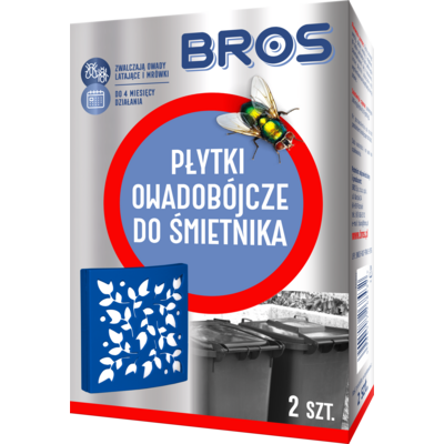 Płytki owadobójcze do śmietnika 2 sztuki Bros